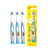 DENTISSIMO SWISS BIODENT Premium Oral Care Kids Toothbrush for Gentle Cleansing Ages 2-6 Colors May Vary Pack of 3