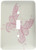 3dRose lsp-38409-1 Pink Ornate Butterfly Single Toggle Switch
