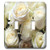 3dRose lsp-4205-2 White Roses Double Toggle Switch