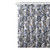 Decorative Navy Blue Gold Fabric Shower Curtain: Watercolor Floral Paisley Design, 72" x 72" inch