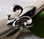 KINDWER Nickel Fleur de Lis Napkin Ring, Silver
