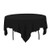 LinenTablecloth 85-Inch Square Polyester Tablecloth Black