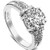 EVER FAITH 925 Sterling Silver 4 Claw Setting Round _79ct CZ Engagement Ring Clear - Size 8