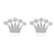 EVER FAITH 925 Sterling Silver Cubic Zirconia Elegant Crown Daily Stud Earrings Clear