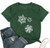 Believe Women Christmas Tree Cute Shirt Letter Printing Short Sleeve Funny Saying T-Shirt Tees Tops Green M