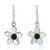 Glowing Daisy Shell and Simulated Black Onyx Inlay _925 Sterling Silver Dangle Earrings Glowing Daisy Shell and Simulated Black Onyx Inlay _925 Sterling Silver Dangle Earrings