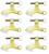 Nuk3y Hinge Pin Polished Brass Heavy Duty Door Stop (6-Pack)