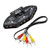 StyleZ 3 in 1 Composite RCA AV Audio Video Selector Switch Box Splitter,Black