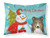 Carolines Treasures BB1862PILLOWCASE Snowman with Sheltie Fabric Standard Pillowcase Standard Multicolor