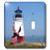 3dRose lsp-61711-2 Vermilion Lighthouse Looking Over Lake Erie Double Toggle Switch