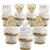 Big Dot of Happiness Its Twins - Cupcake Decoration - Gold Twins Baby Shower Cupcake Wrappers and Treat Picks Kit - Set of 24