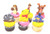 Winnie the Pooh Birthday Cupcake Cake Party Favor Set Featuring Winnie the Pooh and Friends