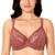 DELIMIRA Womens Full Coverage Underwire Unlined Lace Sheer Plus Size Minimizer Bra Nutmeg 34G