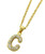 Exo Jewel 18k Gold Plated Gold Diamond Alphabet Letter C Pendant Stainless Steel Necklace with 24 Chain