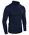 COOFANDY Mens Slim Fit Basic Thermal Turtleneck T Shirts Casual Knitted Pullover Sweaters Navy