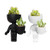 Ceramic Succulent Plant Pot Creative Human Shaped Small Cactus pots Flower Pots Mini Plant Planters for Desktop Usage Home DecorationWhite A and Black A