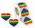 Gay Pride Rainbow Stickers on a Roll - Heart Shaped (500 Stickers)-Support LGBT Causes
