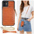 iPhone 11 Wallet Case ZVE iPhone 11 Case with Card Holder Slot Crossbody Chain Handbag Purse Wrist Strap Zipper Crocodile Skin Leather Case Protective Cover for Apple iPhone 11 6_1 inch - Brown