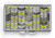 Striped Leaves Background Pill Box Compact Rectangle 7 Day Pill Box Pill Case