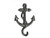 Hampton Nautical  Rustic Silver Decorative Cast Iron Anchor Wall Hook 5" - Rustic Wall Art - Vintage Wall Decor