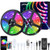 LED Strip Lights 32_8ft Allkeys Led Lights Strip 5050 RGB 300 LEDs with 24 Keys IR Remote Controllers LED Lights Color Changing Waterproof Music Sync APP Control for Bedroom Party Home Decoration