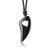COAI Obsidian Stone Pendant Wolf Tooth Amulet Necklace for Men
