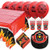 Firefighter Dessert Party Pack - Paper Plates Napkins Cups Table Cover and Balloons Set Serves 16 Firefighter Dessert Party Pack - Paper Plates Napkins Cups Table Cover and Balloons Set Serves 16