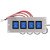 MGI SpeedWare Racing Switch Panel 12vDC 4 Gang Neon Rockers Blue