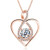 Heart Necklace-14k Rose Gold Plated Infinity Necklace-5A Cubic Zirconia Heart Pendant Necklace-Women Jewelry Necklaces for Women
