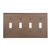 Amerelle 84T4VB Steps Cast Metal Four Toggle Wallplate, Aged Bronze