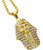 Exo Jewel Egyptian Pharaoh King TUT Stainless Steel Pendant Necklace with 30 Chain Gold