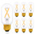 E26 Light Bulb Dimmable 2W25 Watt Equivalent Warm White 2700K AIELIT T45T14 LED Tubular Bulb Antique Edison Filament Bulb for Chandelier Bathroom Vanity Ceiling Fan Pendant Lights 6-Pack