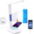 LED Desk Lamp with 10w Fast Wireless Charger Eye-Caring Foldable ?Touch Control Table Light with Clock Alarm Date Temperature Function_ Dimmable 3 Lighting Modes 5 Brightness Levels for Home Office