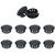 Geesatis 10 Pcs Snap in Hole Plugs Locking Hole Plugs Button Cover 1 inch Plastic Hole Plugs for Door Window Hole_ Black