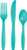 Creative Converting Assorted Teal Lagoon Plastic Set PREM CUTLERY AST_ Multisizes