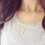 Jovono Crescent Moon Pendant Necklaces Fashion Star Necklace Chain Jewelry for Women and Girls  Silver
