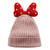 JasmineLi Kids Winter Knit Hat with Bowknot Lovely Beanie Soft Warm Girl Caps Pink