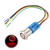 uxcell Momentary Metal Push Button Switch 19mm Mounting Dia 1NO 1NC 12V Red LED Light with Socket Plug Wires