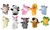 Soft Plush Animal Finger Puppet Set  10 Piece  by Electronix Express