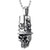 COOLSTEELANDBEYOND Men Stainless Steel Punk Rock Vintage Tall Hat Skull Pendant Necklace_ 30 inches Ball Chain