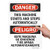 inch Danger _ This Machine Starts And Stops Automatically inch  Bilingual Sign By SmartSign  10 inch  x 14 inch  Plastic