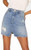 Sanctuary Denim Womens Leo Denim Split Hem Mini Skirt Blue 27