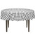 LinenTablecloth 70_Inch Round Polyester Tablecloth Black  and  White Checker