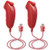 Wii Nunchuck Controller_MODESLAB 2 Pack Nunchuck Joystick Gamepad Controller for WiiWii U Console  Red