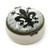 Value Arts Fleur De Lis Ceramic Keepsake Trinket Box Black and White