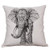 YeeJu Elephant Decorative Throw Pillow Covers Square Cotton Linen Cushion Covers Outdoor Couch Sofa Home Pillow Covers 20x20 Inch