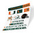 University of Miami NCAA Sticker Vinyl Decal Laptop Water Bottle Car Scrapbook  Type 2 Sheet C