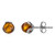 Amber Sterling Silver Small Ball Stud Earrings