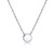 PROSILVER 925 Sterling Silver Dot Necklace Tiny Round Circle Pendant Chain Italian Silver Disc Choker Necklace for Women