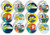 Magic School Bus Rides Again Buttons Party Favors Supplies Decorations Collectible Metal Pinback Buttons_ Large 2_25 _12 pcs Ms_ Fiona Frizzle Keesha